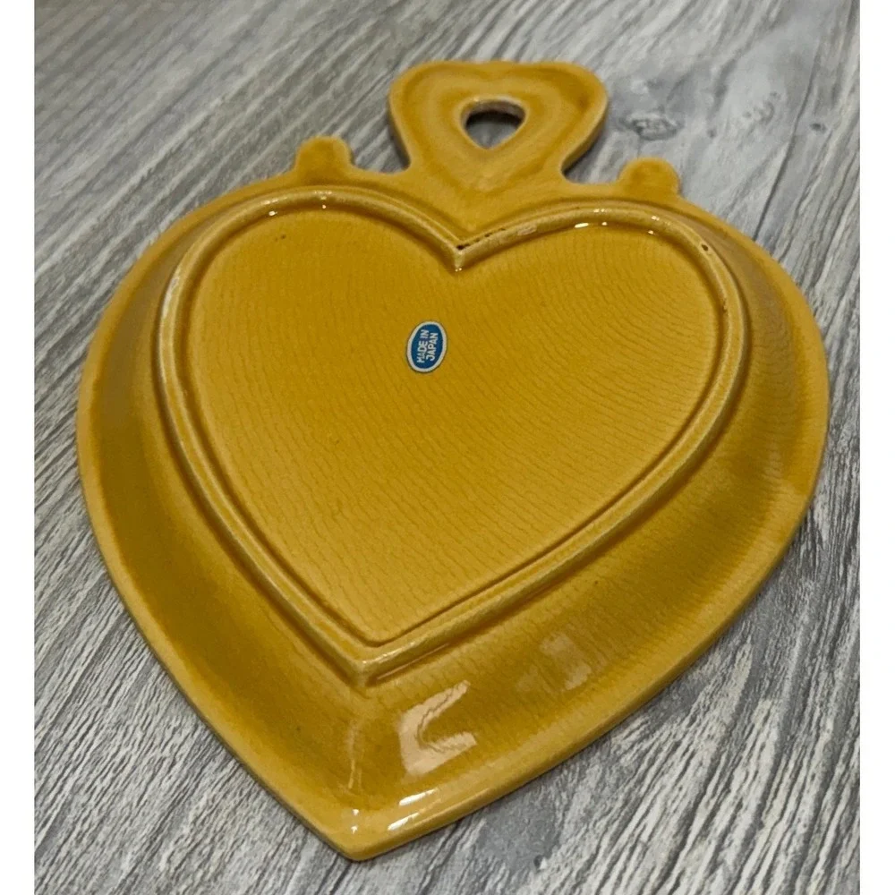 Vintage Tennessee Souvenir Trinket Dish Heart Yellow Excellent Japan Grannycore